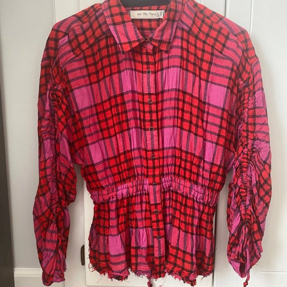 FREE PEOPLE plaid top - Picture 3 of 9